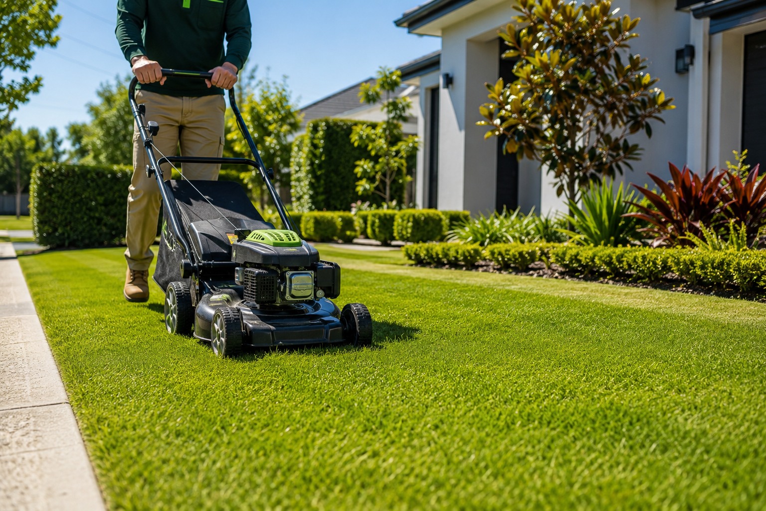 Reliable lawn mowing and edge trimming service